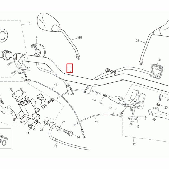 Manillar Rieju 50-125 RS2
