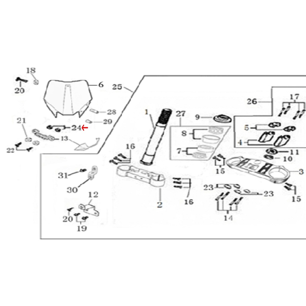 Soporte de careta 75x100mm Pitbike YCF Negro