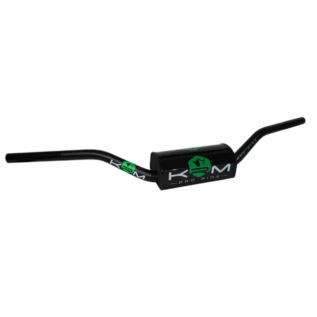 Manillar KRM Pro Ride D=28,6mm con protector - Negro/Verde
