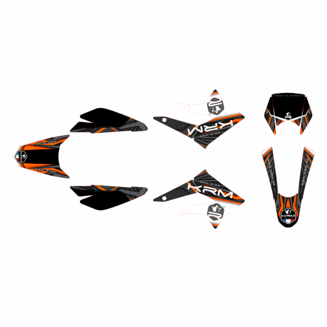 Kit pegatinas KRM Derbi X-Treme / Gilera SM 11-17 - Naranja