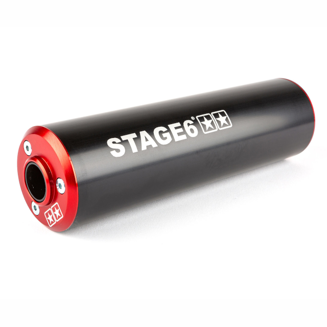 Silenciador Stage6 50 - 80cc lado derecho rojo/negro
