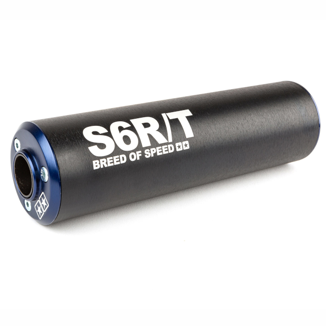 Silenciador Stage6 R/T 80 - 100cc lado derecho azul/negro