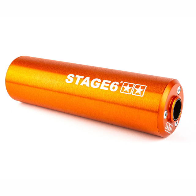 Silenciador Stage6 50-80cc lado izquierdo - Naranja