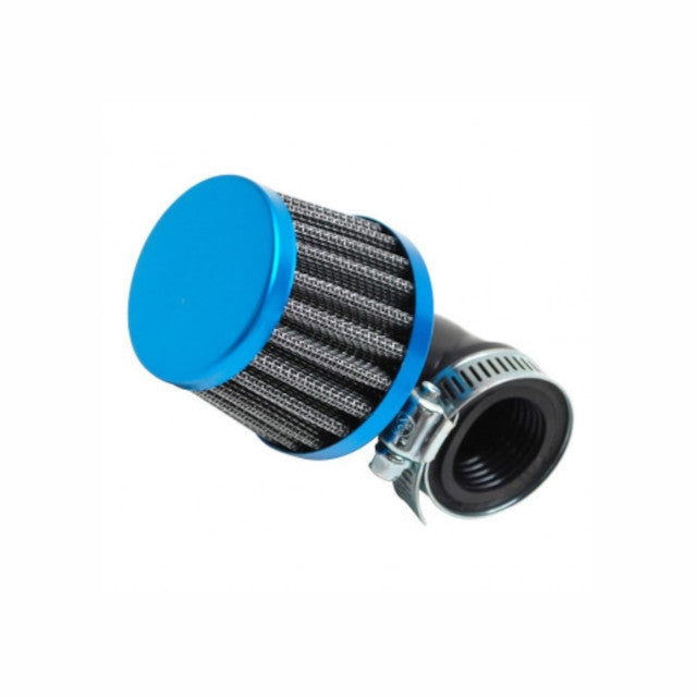 Filtro de aire Allpro tipo K&N codo 90º pequeño Ø28-35mm azul
