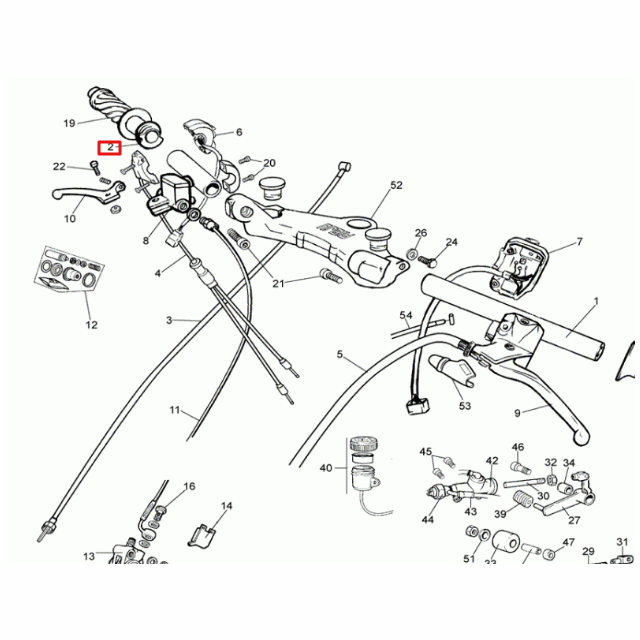 Mando de gas Rieju 50 RS1