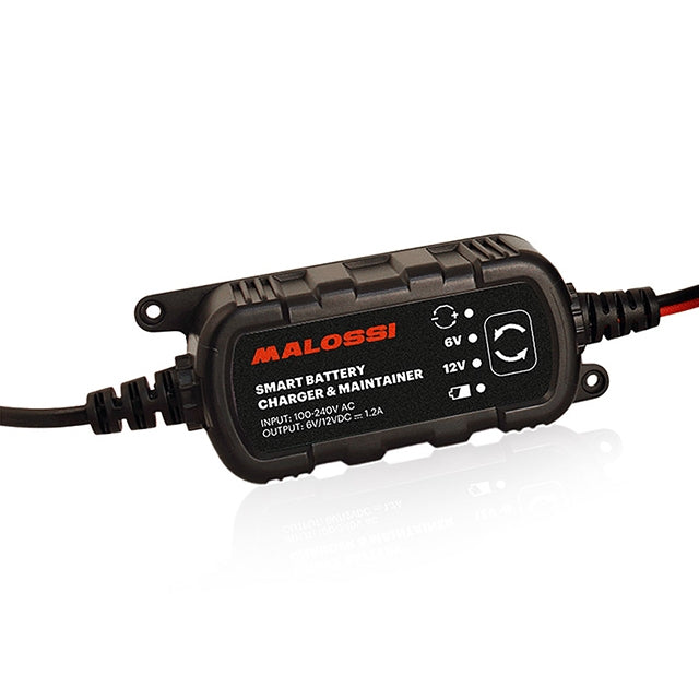 Cargador de bateria SMART BATTERY CHARGE & MANTEINER 6V/12V 1A para baterias de 2 a 20 Ah Malossi