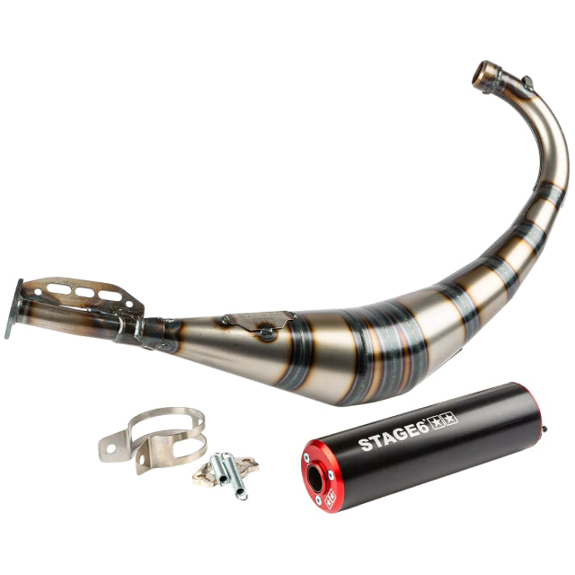 Escape Stage6 Streetrace Derbi / Minarelli AM6 - Silenciador Rojo / Negro