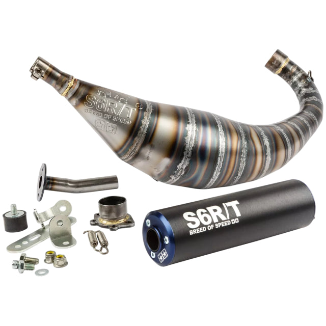 Escape Derbi Stage6 R/T 90-100cc - Silenciador Negro / Azul