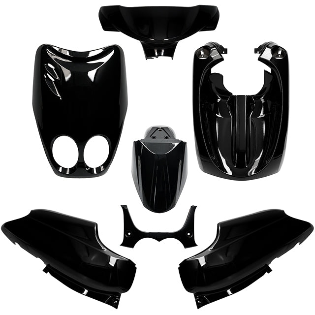 Kit de carenados Yamaha Neo's / MBK Ovetto 02-07 7 piezas AllPro - Negro metelizado