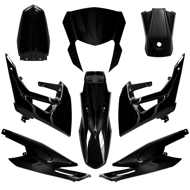 Kit de carenados Derbi Senda DRD Racing 18-20 8 piezas inyeción AllPro - Negro