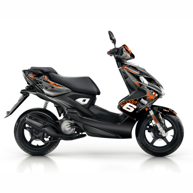 Kit de pegatinas Stage6 Yamaha Aerox / Nitro >2013 - Naranja / Negro
