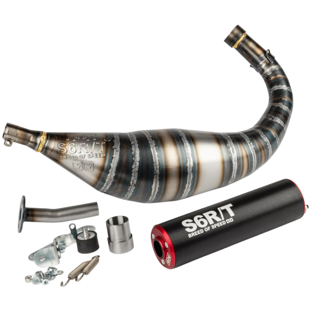 Escape Minarelli AM6 Stage6 R/T 80 - 90cc - Silenciador Rojo / Negro