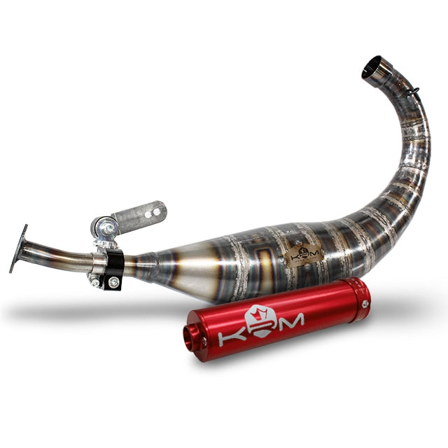 Escape Derbi 90-100cc KRM - Silenciador Rojo