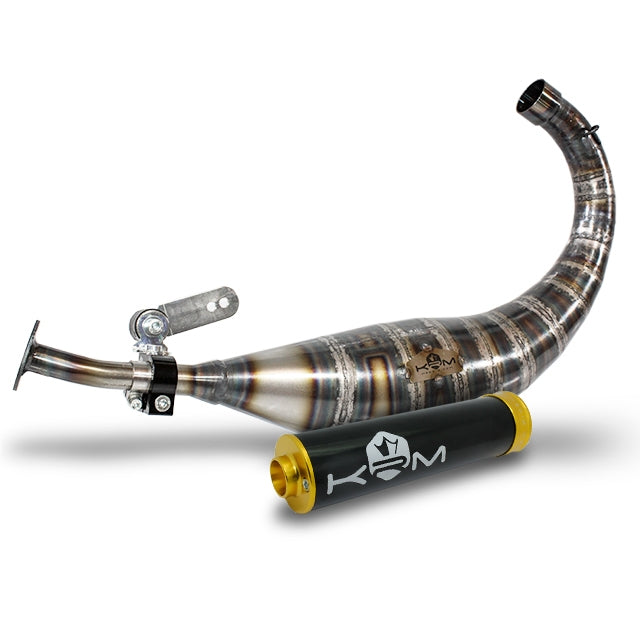 Escape Derbi 90-100cc KRM - Silenciador Negro/Oro