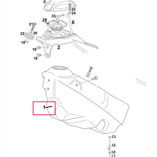 Depósito de gasolina Rieju 50 MRT