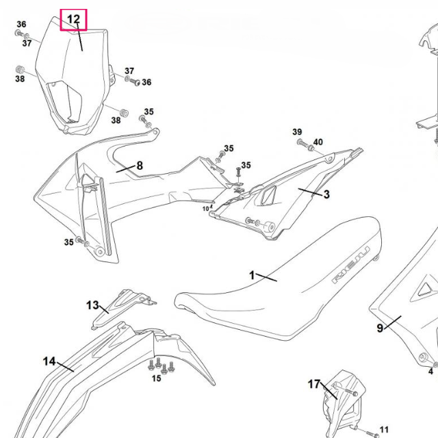 Portafaro Rieju 50 MRT 2022 - Negro