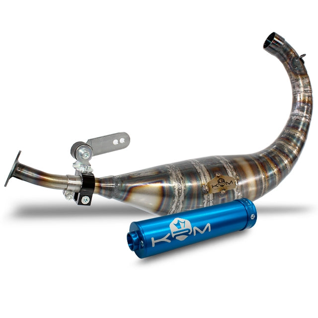 Escape Derbi 80-90cc KRM - Silenciador Azul