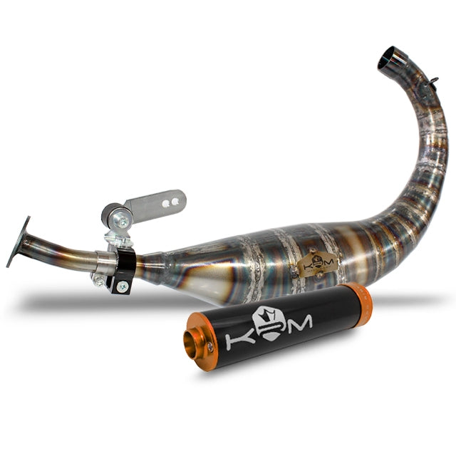 Escape Derbi 80-90cc KRM - Silenciador Negro/Naranja