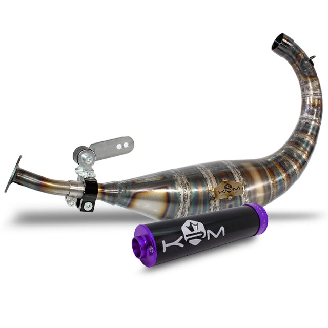 Escape Derbi 80-90cc KRM - Silenciador Negro/Violeta