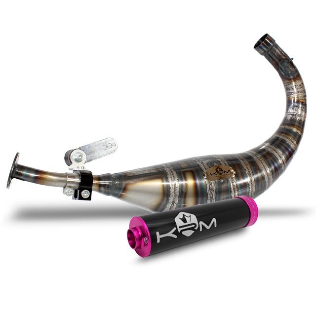 Escape Minarelli AM6 80-90cc KRM - Silenciador Negro/Rosa