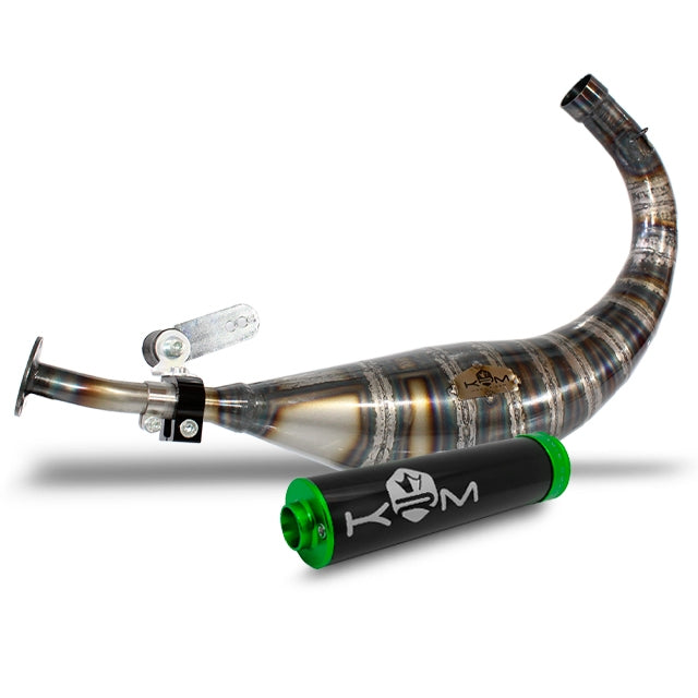 Escape Minarelli AM6 80-90cc KRM - Silenciador Negro/Verde