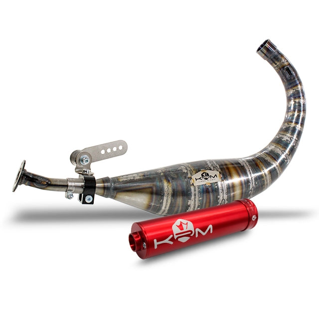 Escape Minarelli AM6 70-80cc KRM - Silenciador Rojo