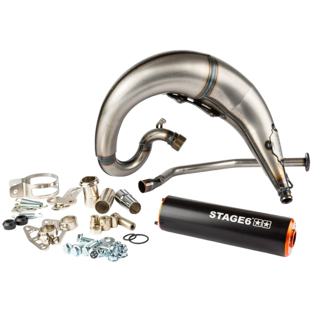 Escape Stage6 Streetrace por arriba Derbi Senda - Silenciador Naranja/Negro