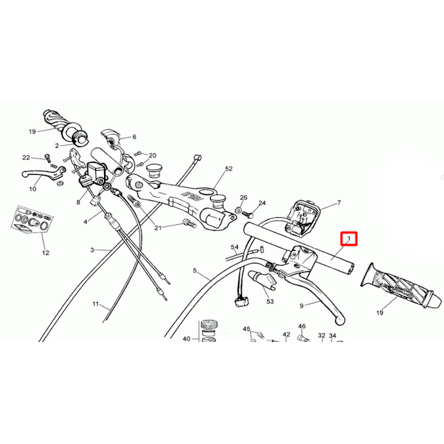 Semi-manillar derecho o izquierdo Rieju RS1 50cc