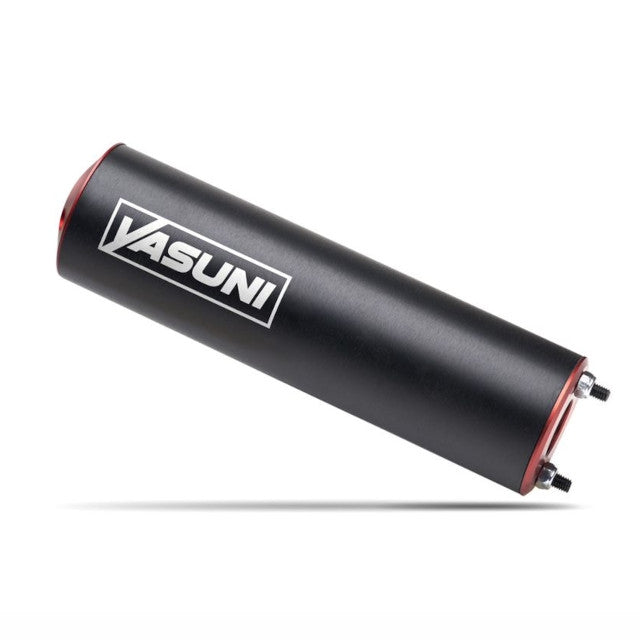 Silenciador Recto Negro / Rojo Izquierda