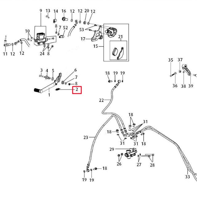 Muelle pedal de freno Rieju 50-125 RS3