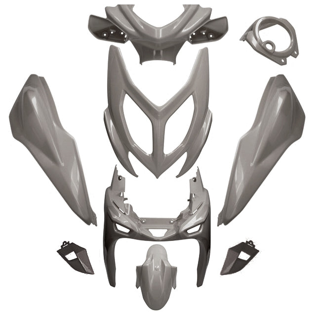 Kit de carenados Yamaha Aerox / MBK Nitro desde 2013 9 piezas AllPro - Gris Metalizado BMW