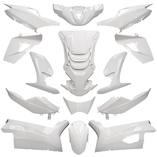 Kit de carenados Peugeot Speedfight 4 14 piezas Allpro - Blanco Metalizado