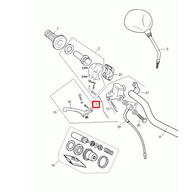 Cable de gas Rieju Marathon / RS3 125cc