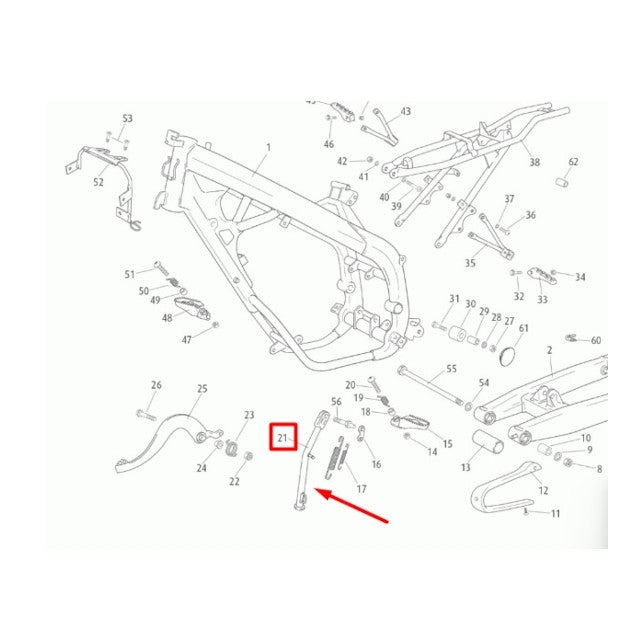 Caballete lateral Rieju 50 MRT / 125-250 TangoCaballete lateral Rieju 50 MRT / 125-250 Tango