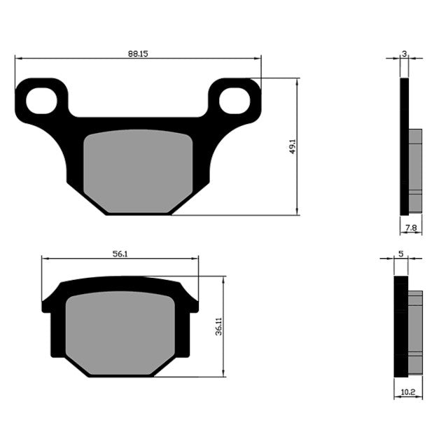 Pastillas de freno Polini For Race Aprilia RS4 / Derbi GPR - Orgánico