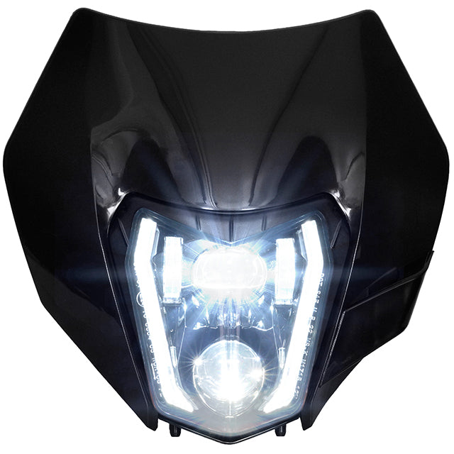 Óptica Super Star LED Homologada KTM EXC-SX-SXF-SMC Allpro - Negro