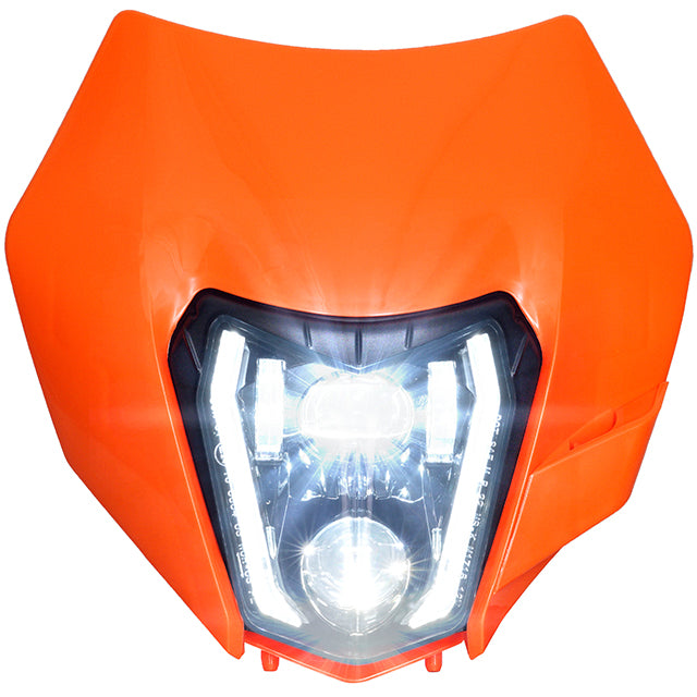 Óptica Super Star LED Homologada KTM EXC-SX-SXF-SMC Allpro - Naranja