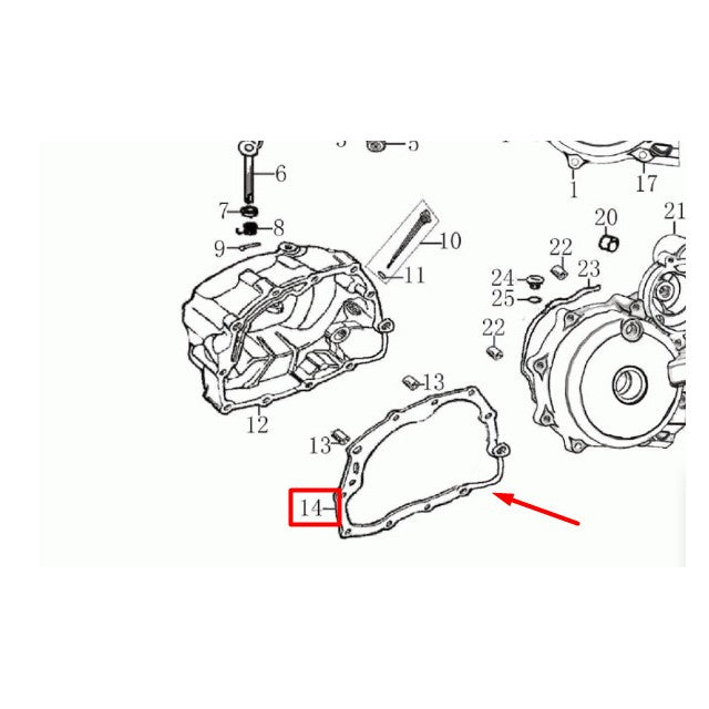 Junta tapa embrague Rieju Marathon / Tango 125