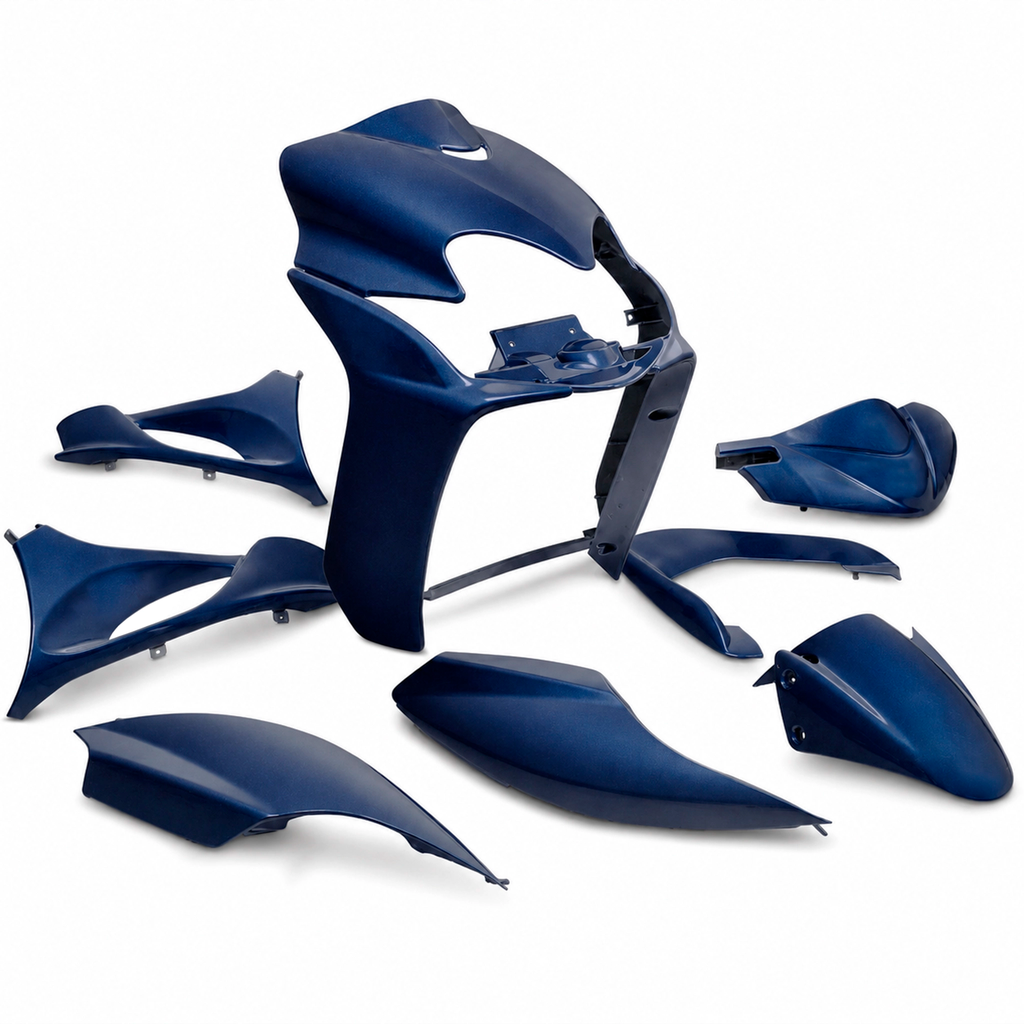 Carenados Yamaha Jog R/RR / MBK Mach G 9 piezas azul metálico