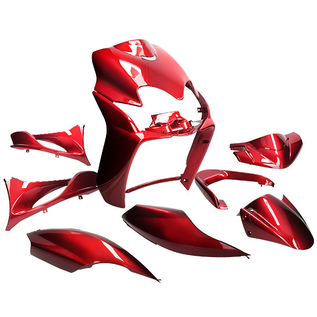 Carenados Yamaha Jog R/RR / MBK Mach G 9 piezas rojo metálico