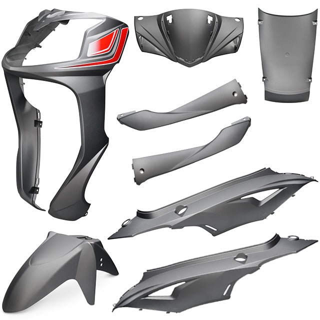 Kit carenados SYM Symphony SR 125 8 piezas AllPro - Gris mate