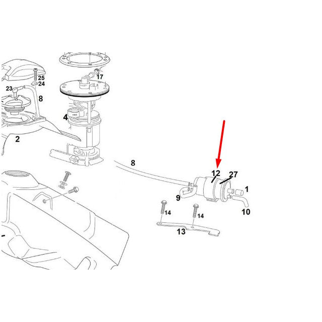 Goma soporte canister MRT 50-125 / Marathon 125
