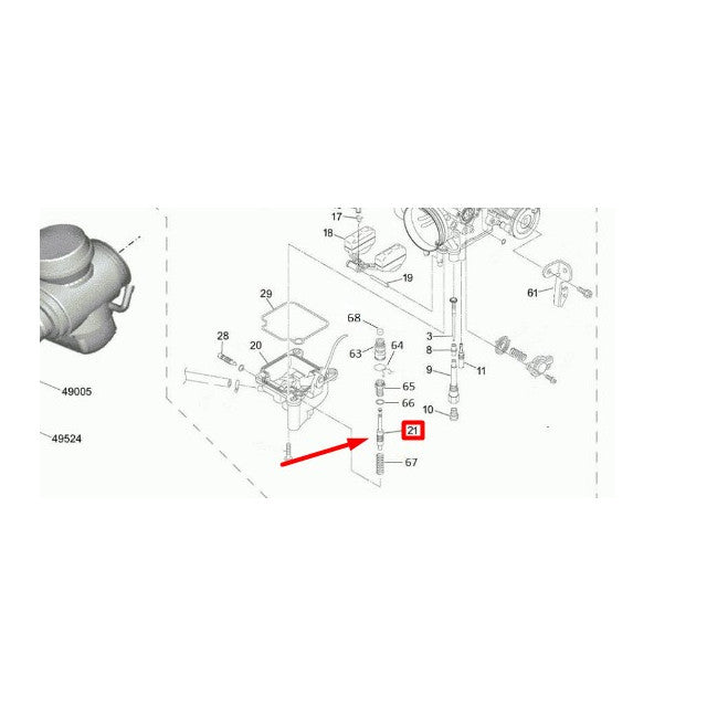 Espiga pasador carburador CBD 4E Rieju Marathon / RS3 125