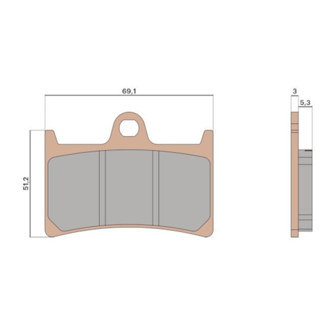 Pastillas de freno delanteras Yamaha T-Max 530-560 ie Malossi - Sinterizadas