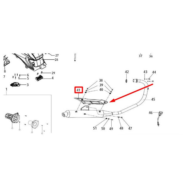 Protector de escape Rieju Strada 125 18-19