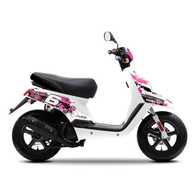 Kit de adhesivos Yamaha Bw's / Booster >2004 Stage6 - Rosa / Negro 