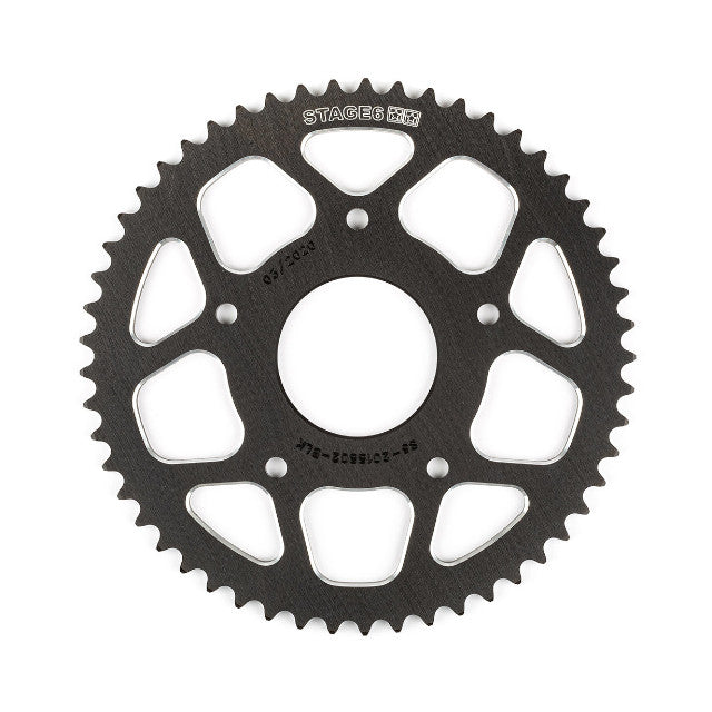 Corona Peugeot / Motorhispania 50 53D 420 aluminio CNC Stage6 - Negro