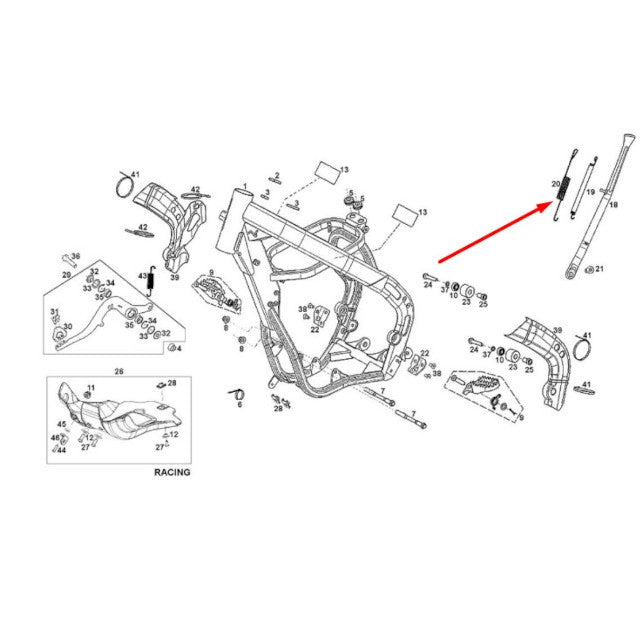 Muelle caballete Gas Gas EC 250 / 300 / 450