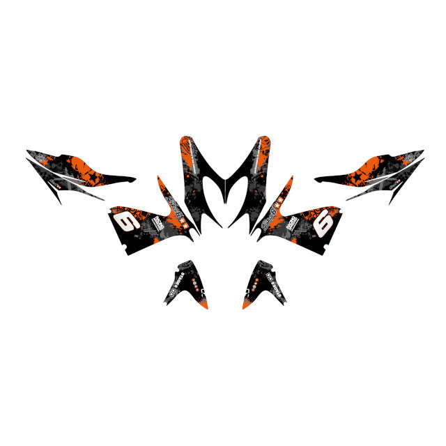 Kit adhesivos Yamaha Aerox <2013 Stage6 - Naranja/Negro