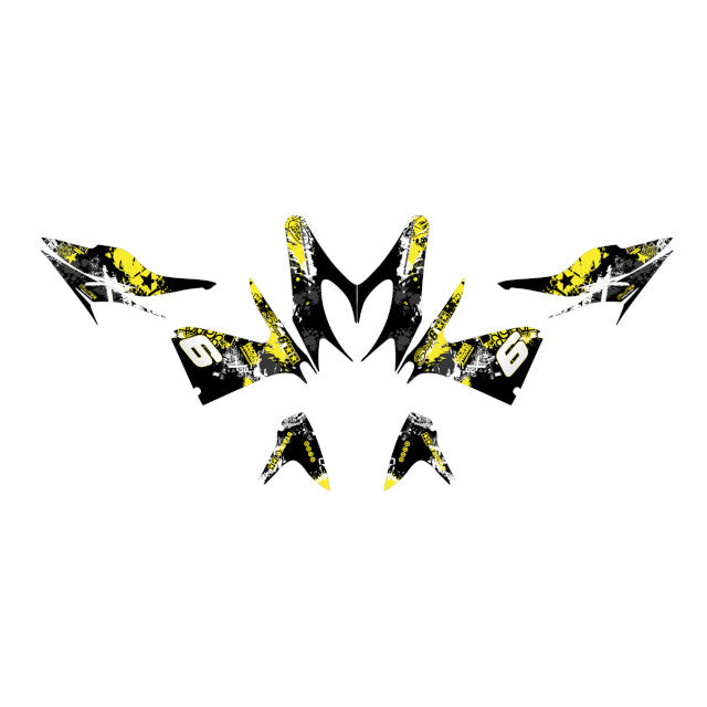 Kit adhesivos Yamaha Aerox <2013 Stage6 - Amarillo/Negro